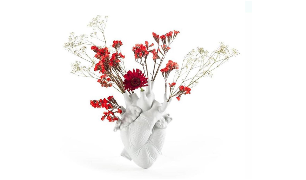 Nuovo vaso in resina a cuore trasparente vaso anatomico cuore fiore  ornamento fioriera artigianale vaso per ufficio soggiorno camera da letto  desktop