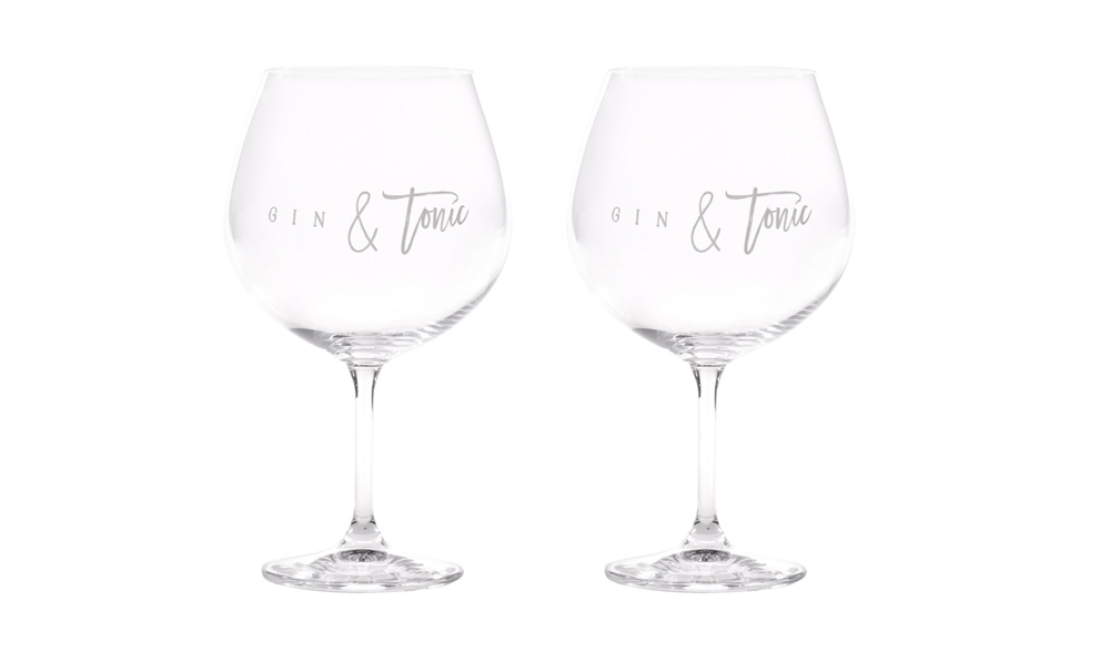 coppia di bicchieri per amanti del gin tonic